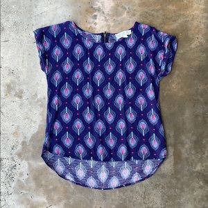 Pink Republic Peacock Feather Top